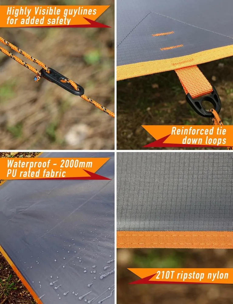Jacob's Well Ultralight Camping Tarp 2 Pack