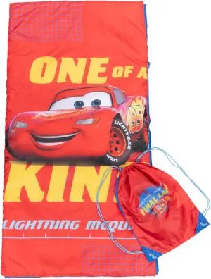 Jay Franco Disney Pixar Cars One of A Kind Slumber Sack - Cozy & Warm Kids Lightweight Slumber Bag/Sleeping Bag - Featuring Lighting McQueen