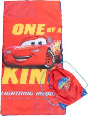 Jay Franco Disney Pixar Cars One of A Kind Slumber Sack - Cozy & Warm Kids Lightweight Slumber Bag/Sleeping Bag - Featuring Lighting McQueen