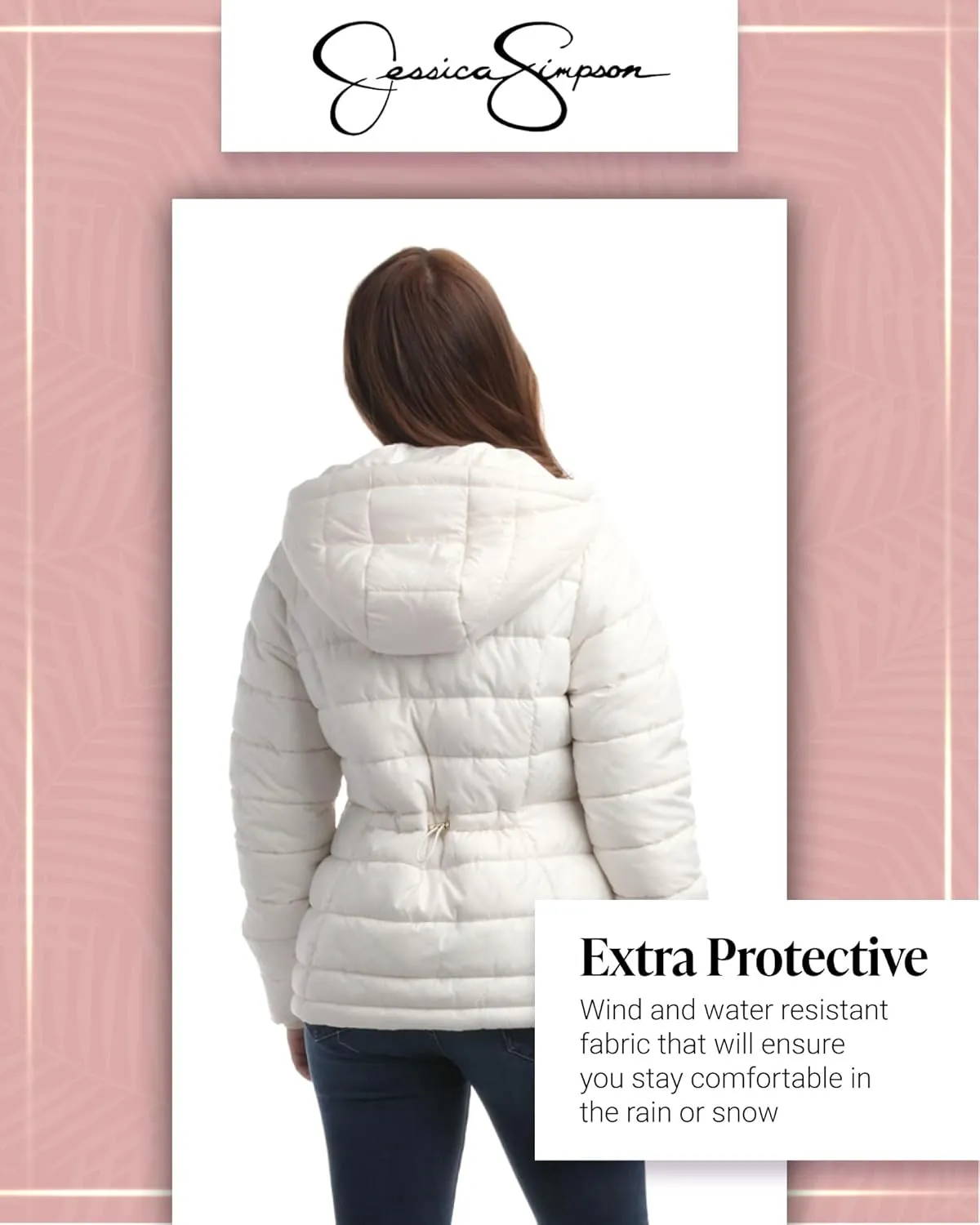 Jessica Simpson Women's Puffer Jacket - Full Zip Up Insulated Quilted Jackets for Women - Cozy Women Winter Coats (S-XL)
