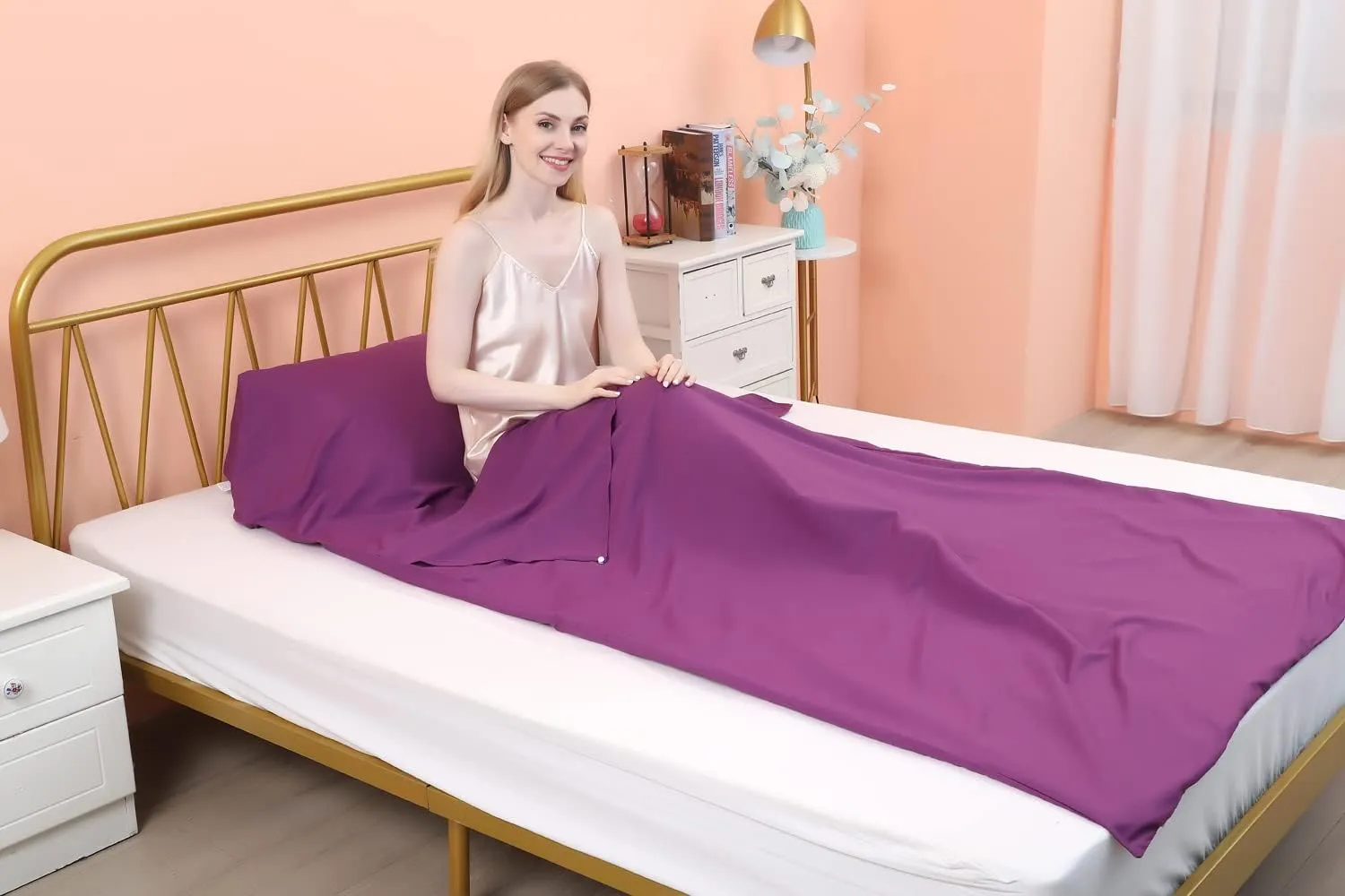 JITTY Sleeping Bag Liner Travel Sheet for Business Camping Backpacking Hiking Mountain Climbing Home Hostels Train 83"x45"