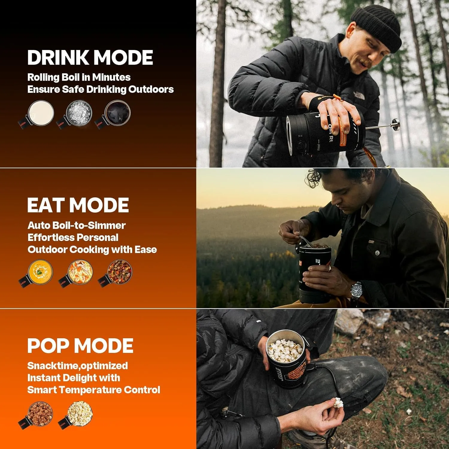 Joulle Kettle Pot, Multi-Functional Electric Camping Stove, 500 W Portable Travel Water Boiler, Non-propane Outdoor Cooking Gear for Car Camping, Vanlife, Overlanding, Ev, RV Trip