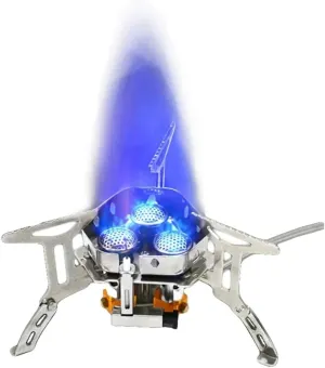 JSEIAJB Camping Gas Stove Windbreak Outdoor Portable Big Power Three Burner Stoves Picnic Barbecue Folding Gas Furnace