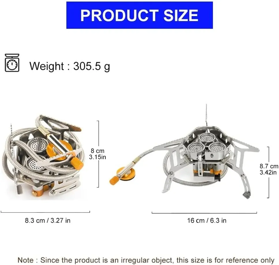 JSEIAJB Camping Tourist Burner Big Power Gas Stove Cookware Portable Furnace Picnic Barbecue Tourism Supplies Outdoor