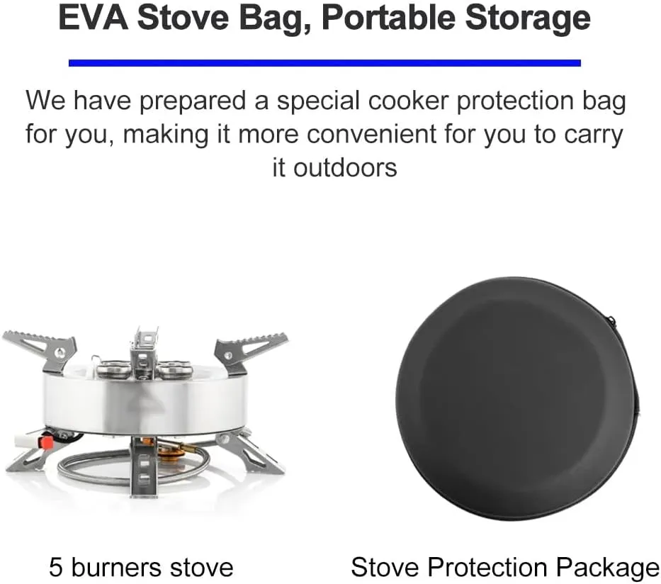 JSEIAJB Camping Tourist Burner Big Power Gas Stove Cookware Portable Furnace Picnic Barbecue Tourism Supplies