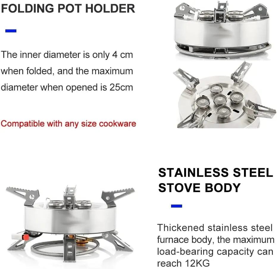 JSEIAJB Camping Tourist Burner Big Power Gas Stove Cookware Portable Furnace Picnic Barbecue Tourism Supplies