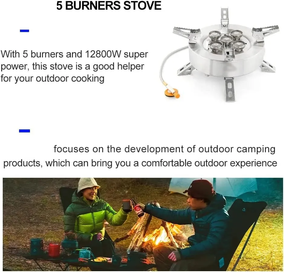 JSEIAJB Camping Tourist Burner Big Power Gas Stove Cookware Portable Furnace Picnic Barbecue Tourism Supplies
