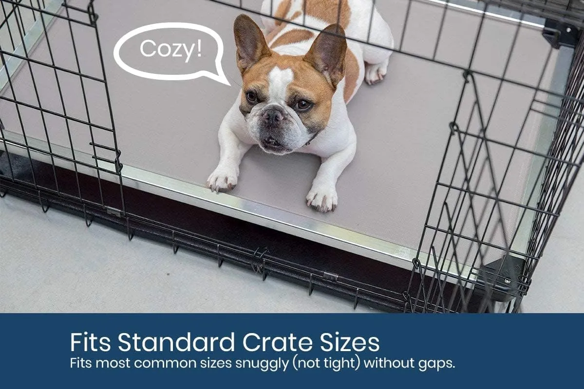 K9 Ballistics Chew Proof Elevated Dog Bed - Made for Aggressive Chewers, Indestructible Cot, Heavy Duty, 120-Day Warranty, Washable, Pre-Assembled, Fits Crates Large 41"x27" Sandstone
