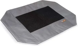K&H Pet Products Elevated Cooling Outdoor Dog Bed Portable Raised Dog Cot Replacement Cover Only Gray/Black Mesh Large 42 X 30 Inches (Cot NOT Included)