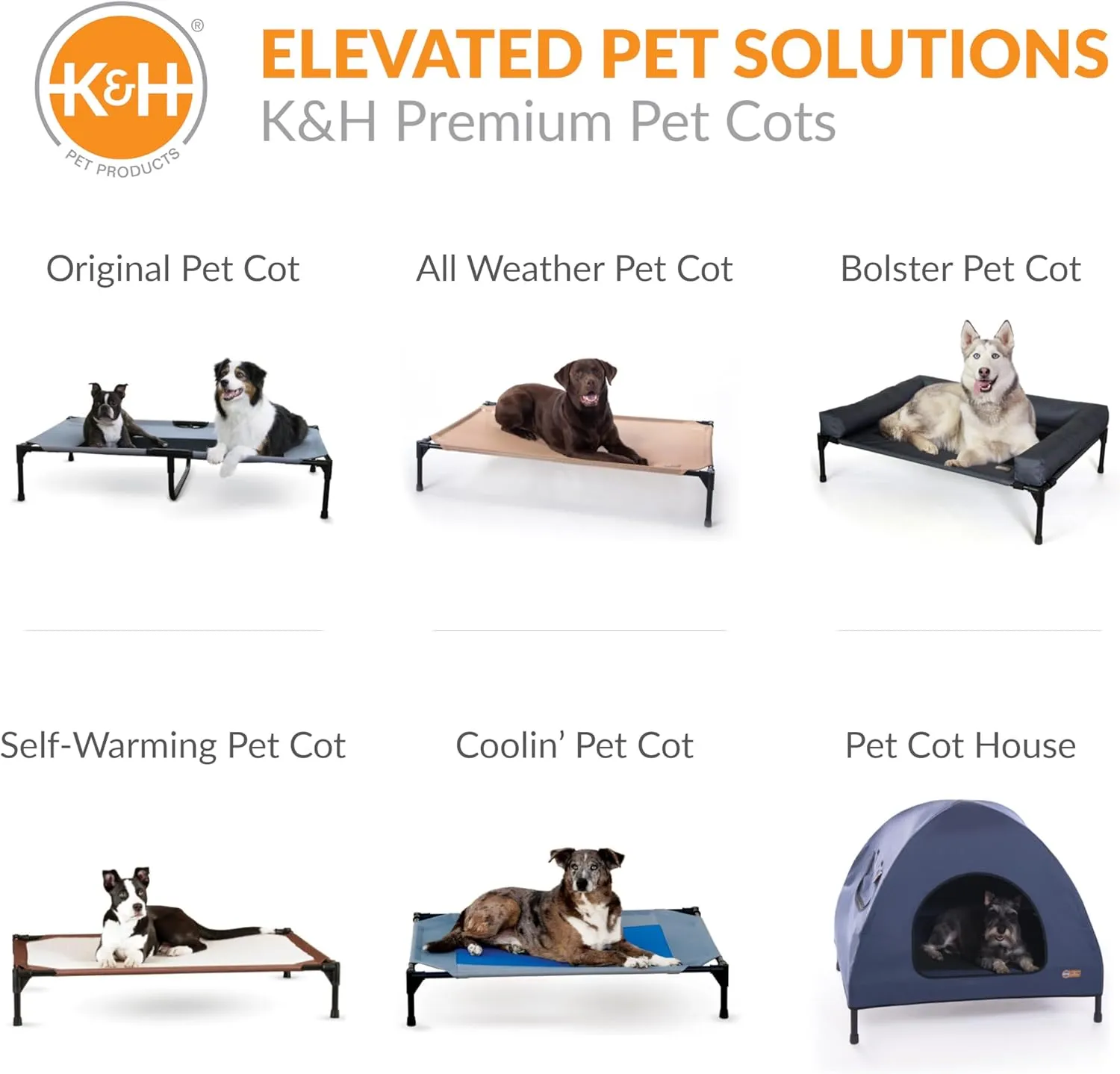 K&H Pet Products Outdoor Elevated Dog Cot Canopy, Cooling Sun Tent Shades Pets, Washable, Water-Resistant, Designed to Fit K&H Large Elevated Dog Cots (Sold Separately) - Large 42 X 30in Tan