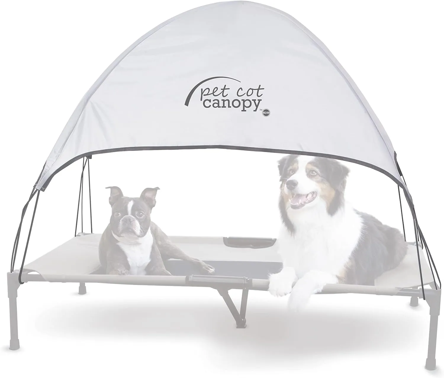 K&H Pet Products Pet Cot Canopy (Cot Sold Separately) Gray X-Large 50 X 32 Inches