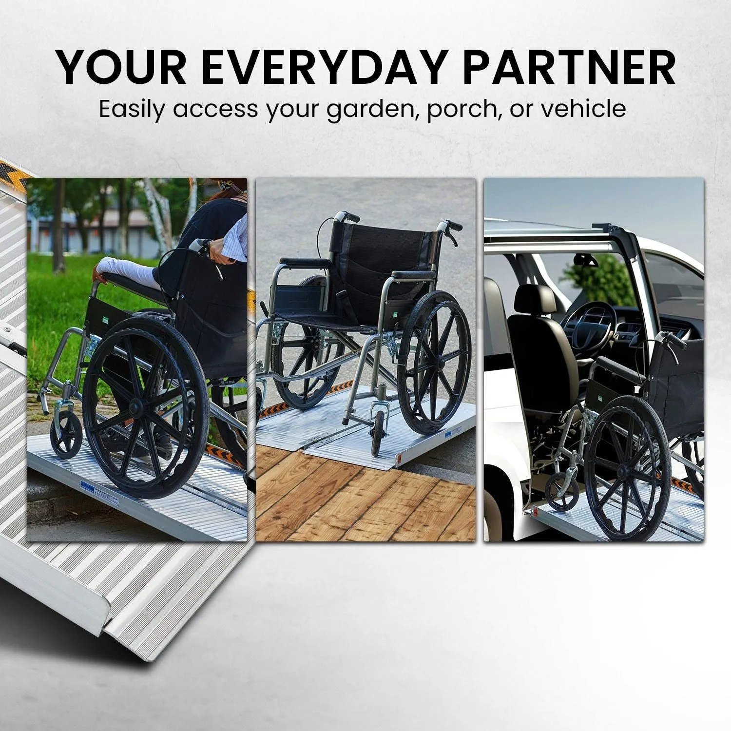 Karttrite Aluminium Foldable Wheelchair Ramp R01 - 3ft