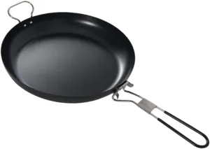 KESYOO 1pc Outdoor Non-Stick Iron Frying Pan Portable Cooking Pot for Camping and High-Temperature Resistant for Burgers Eggs Steaks and More
