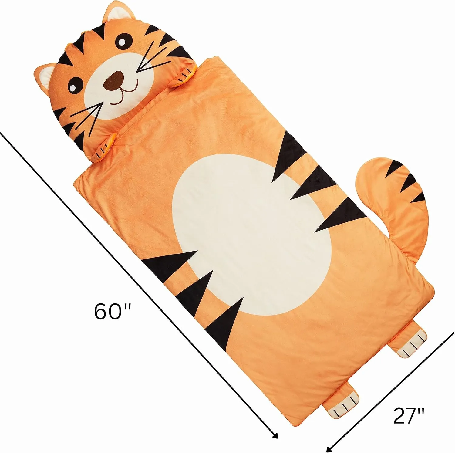 Kid's Nap Buddies Character Preschool Nap Mat, Toddler Sleeping Bag with Pillow for Daycare, Ages 3 