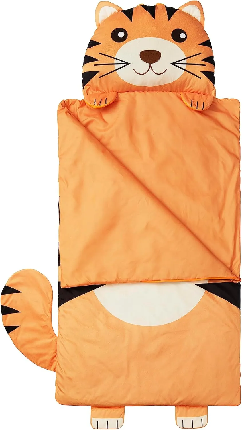 Kid's Nap Buddies Character Preschool Nap Mat, Toddler Sleeping Bag with Pillow for Daycare, Ages 3 