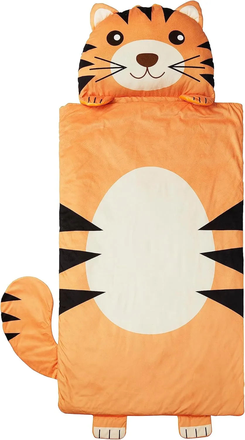 Kid's Nap Buddies Character Preschool Nap Mat, Toddler Sleeping Bag with Pillow for Daycare, Ages 3 