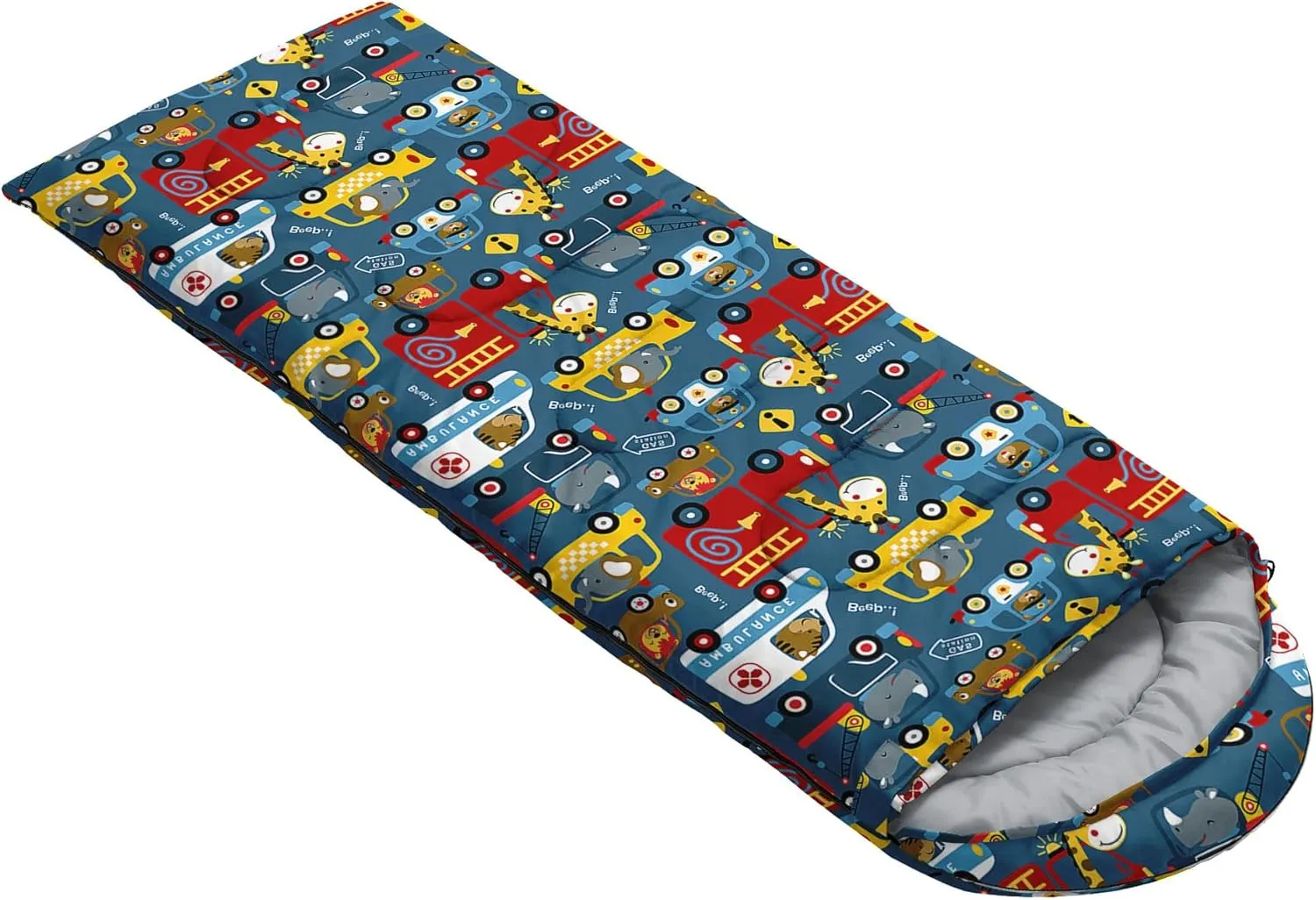 Kids Sleeping Bag for Boys Girls,Rocket Astronaut Moon Print-Lightweight Warm Portable Outdoor Indoor-Waterproof Cold Weather Resistant Sleeping Bag for Camping Hiking