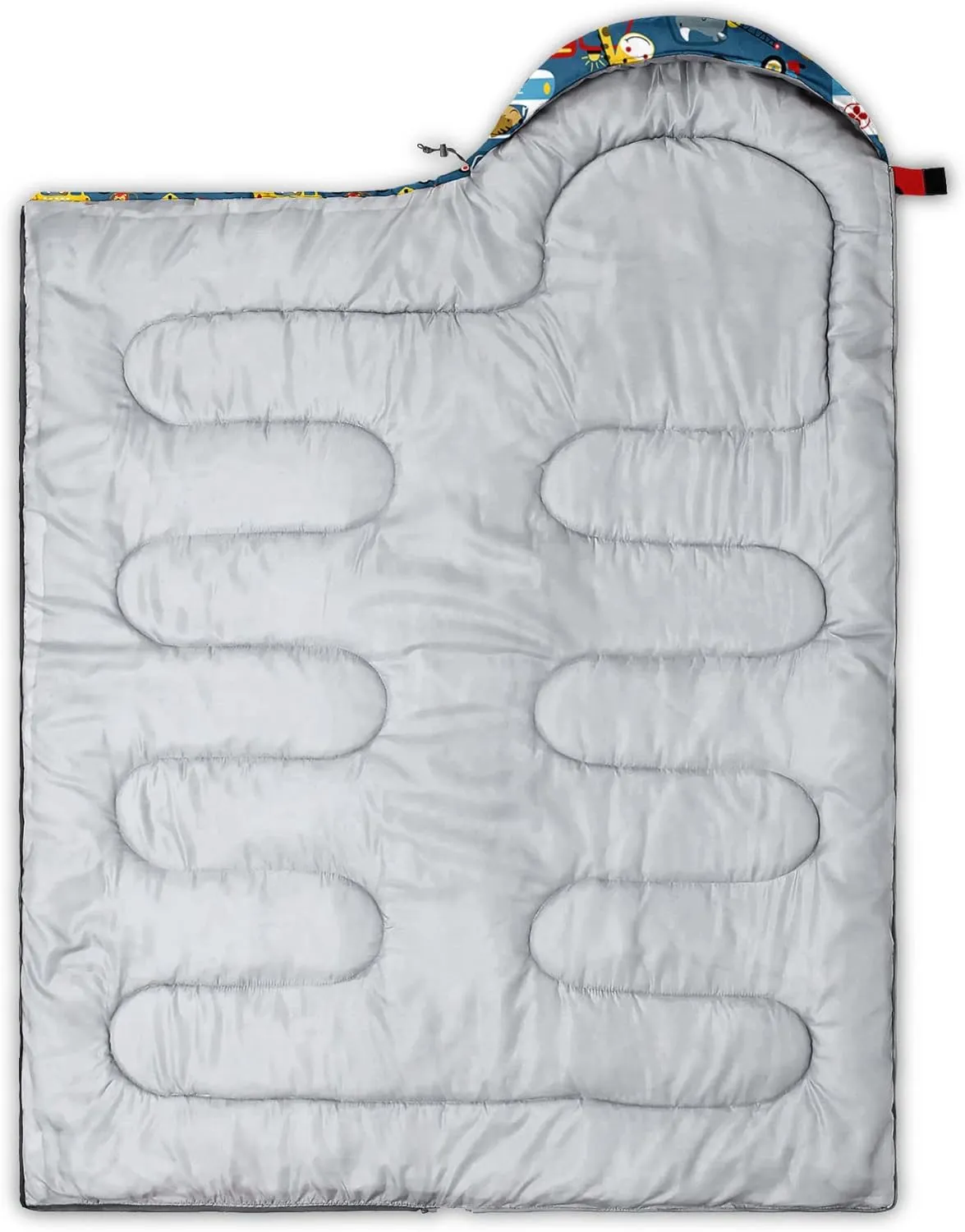 Kids Sleeping Bag for Boys Girls,Rocket Astronaut Moon Print-Lightweight Warm Portable Outdoor Indoor-Waterproof Cold Weather Resistant Sleeping Bag for Camping Hiking