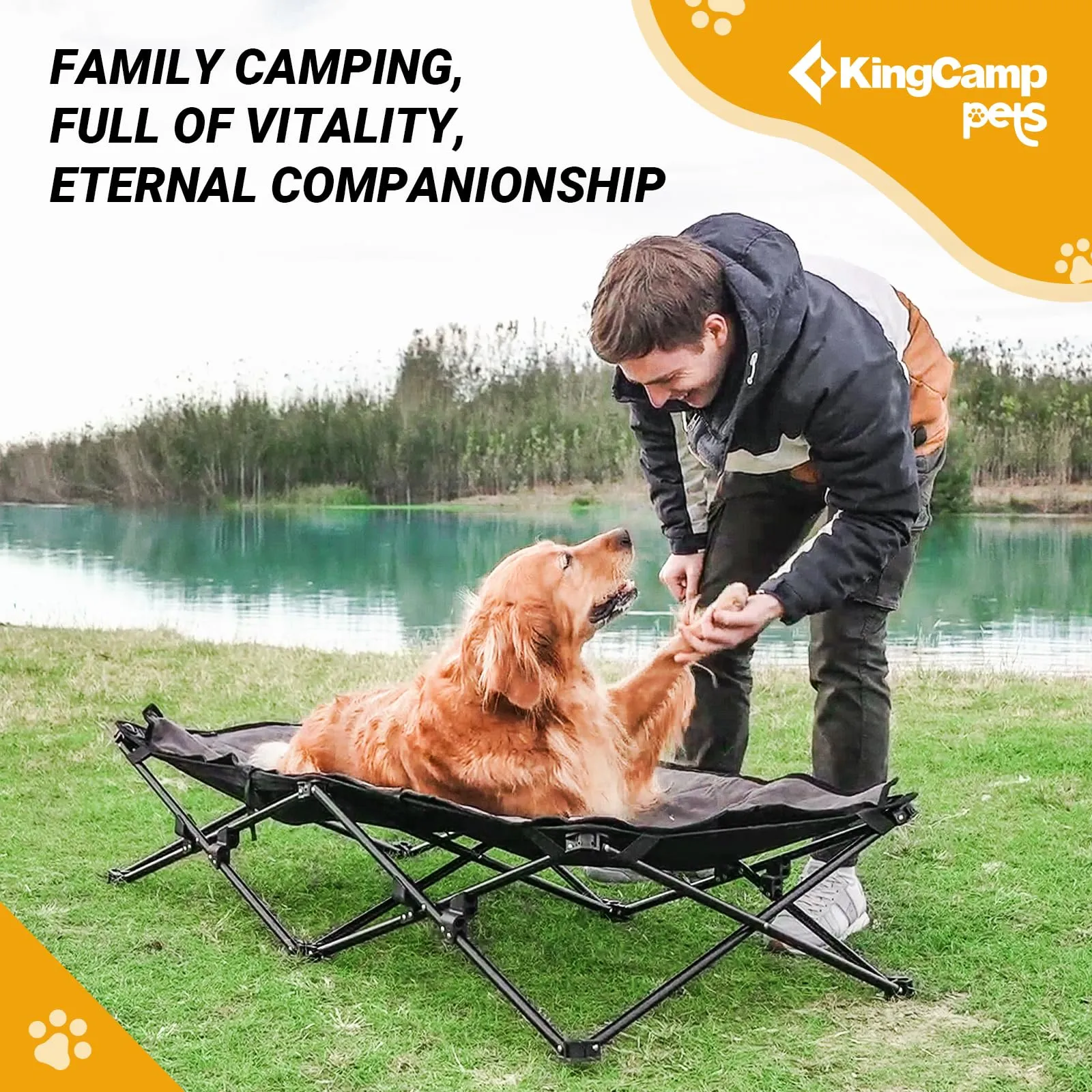 KingCamp PETS SEDUM Dog Cot Elevated Dog Bed