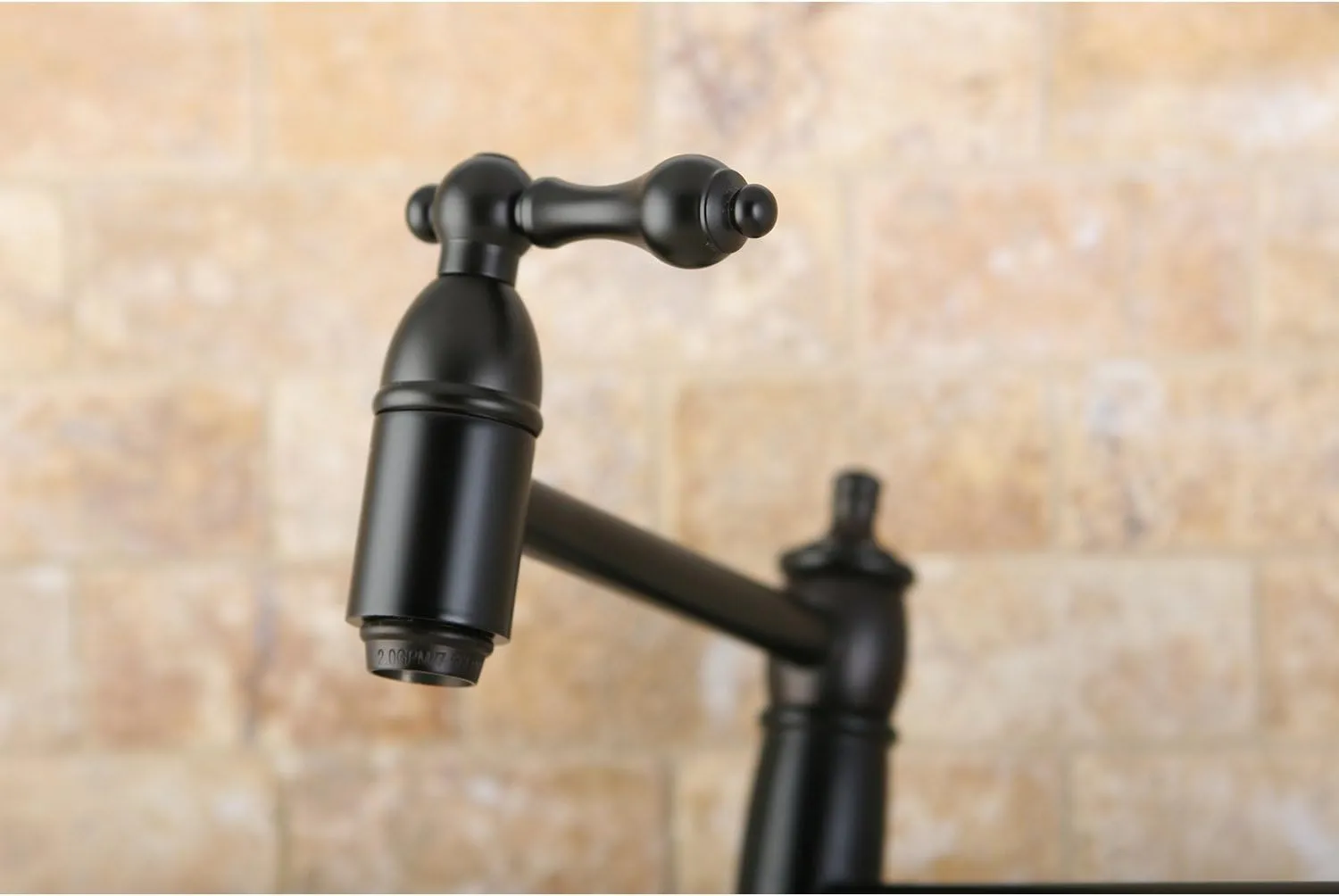 Kingston Brass KS3105AL Restoration Pot Filler, Oil Rubbed Bronze,8-1/8-Inch Spout Height