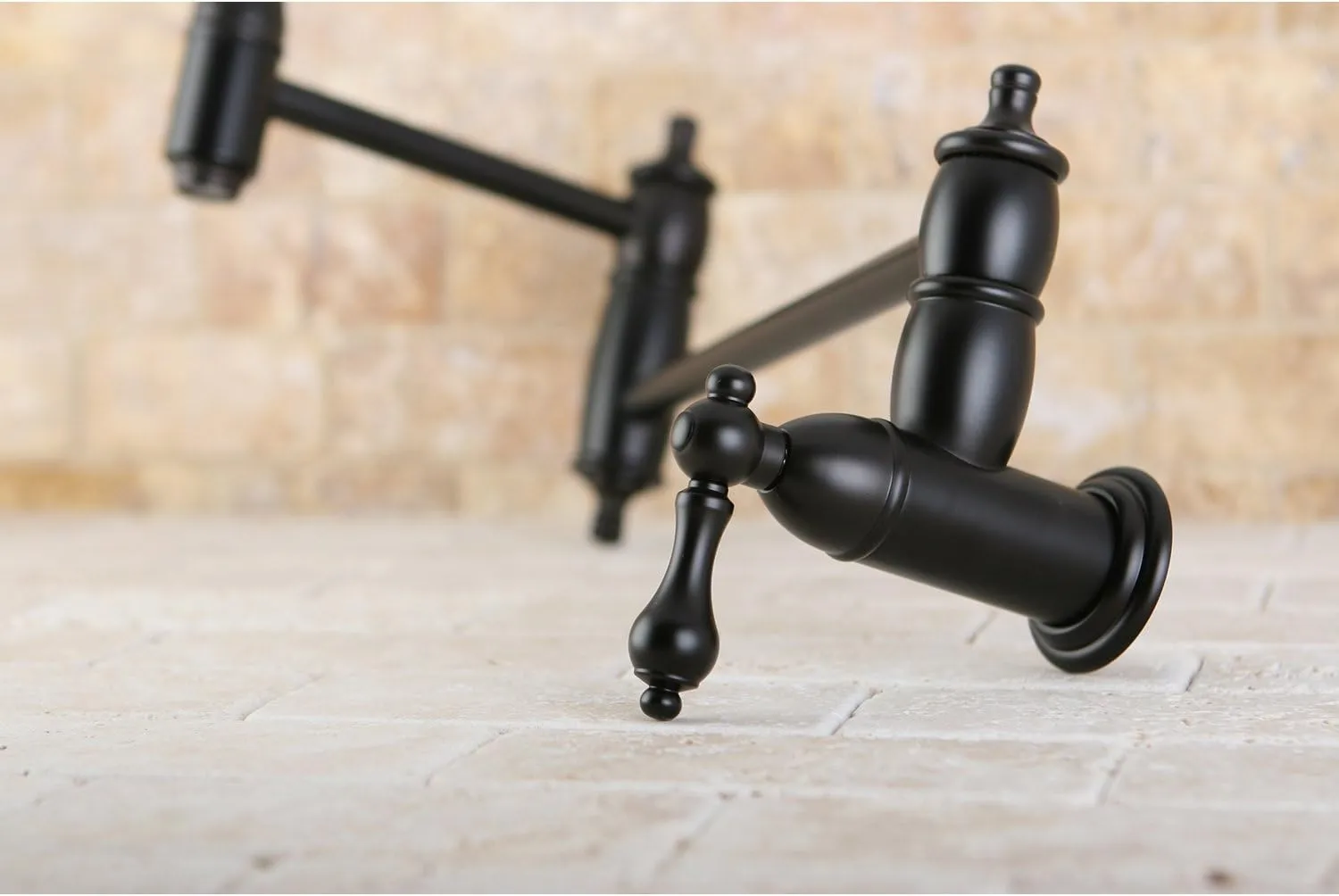 Kingston Brass KS3105AL Restoration Pot Filler, Oil Rubbed Bronze,8-1/8-Inch Spout Height