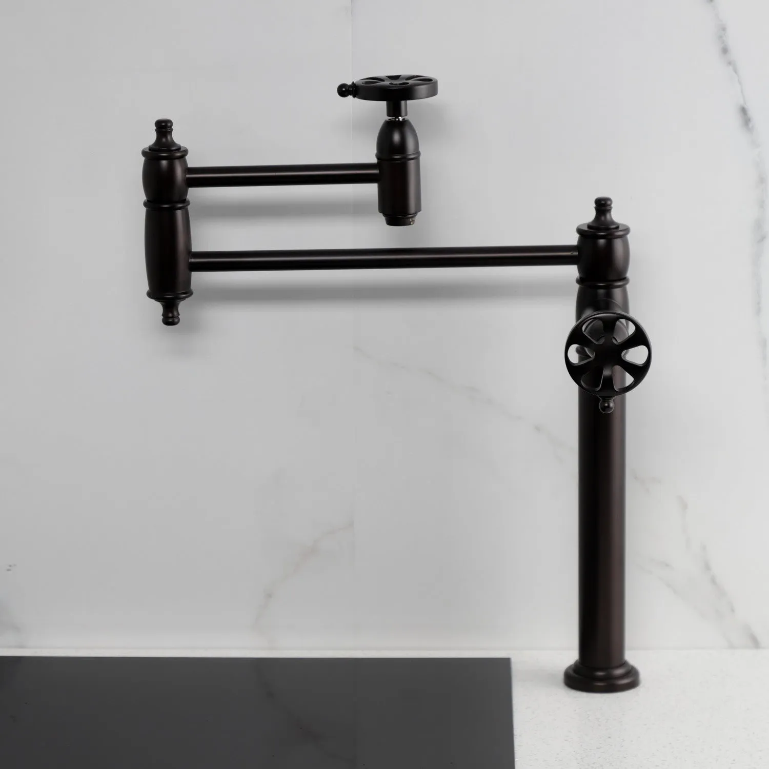 Kingston Brass KS3705RX Belknap Deck Mount Pot Filler Faucet, Oil Rubbed Bronze