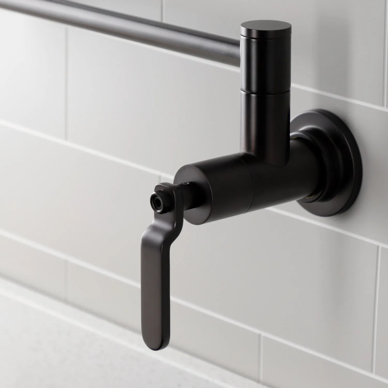 Kingston Brass KS4105KL Whitaker Wall Mount Pot Filler Faucet, Oil Rubbed Bronze