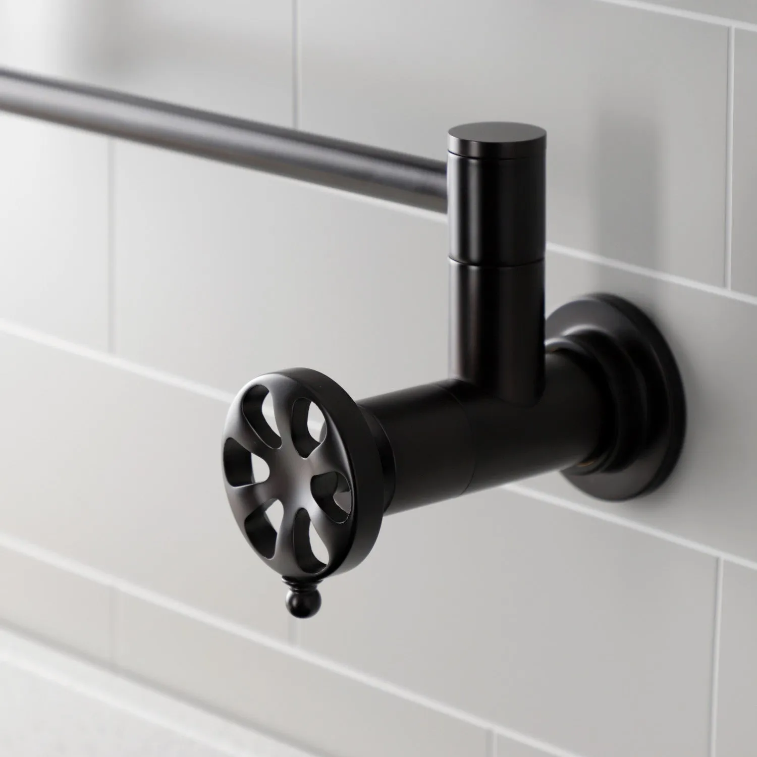 Kingston Brass KS4105RX Belknap Wall Mount Pot Filler Faucet, Oil Rubbed Bronze