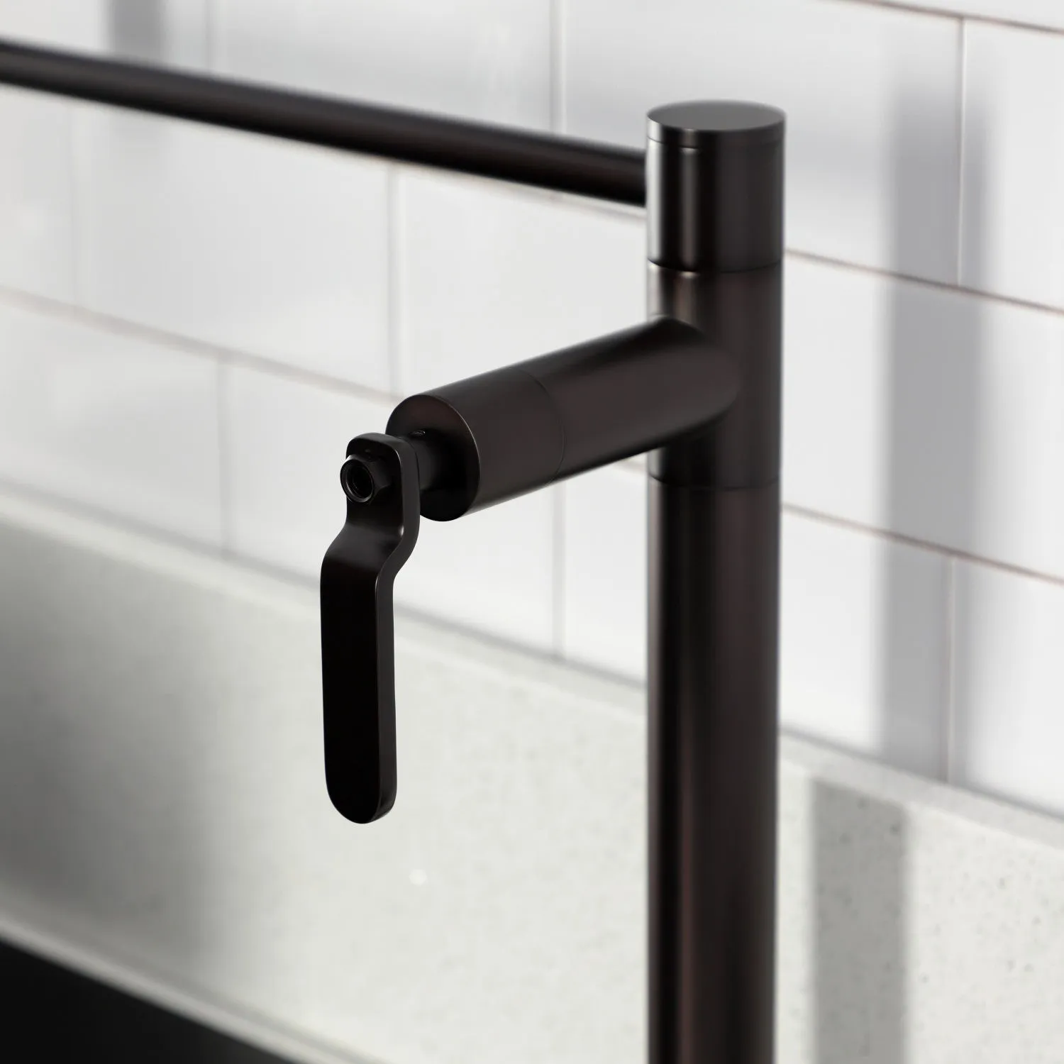 Kingston Brass KS4705KL Whitaker Deck Mount Pot Filler Faucet, Oil Rubbed Bronze