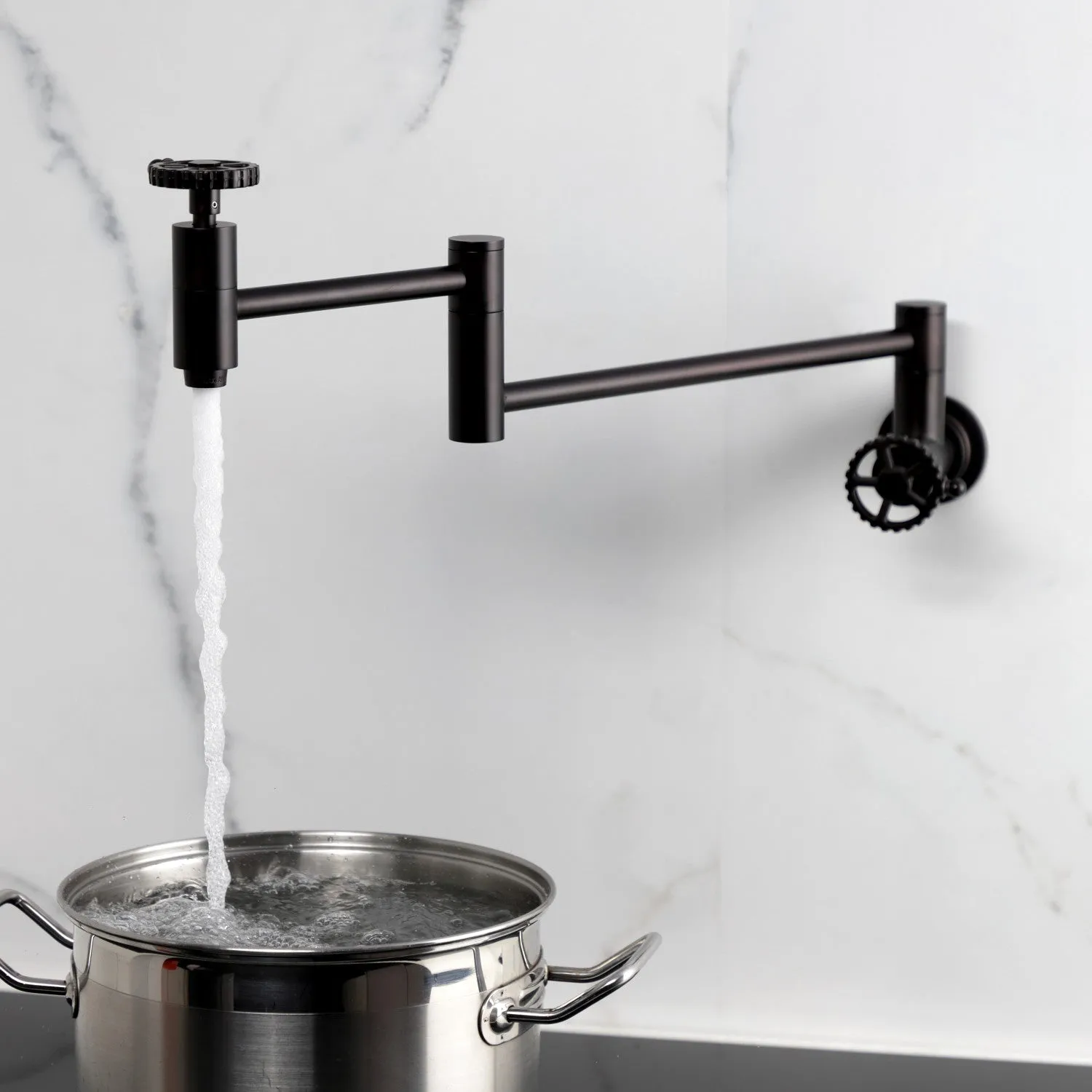 Kingston Brass KS8105CG Fuller Wall Mount Pot Filler Faucet, Oil Rubbed Bronze