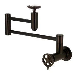 Kingston Brass KS8105CG Fuller Wall Mount Pot Filler Faucet, Oil Rubbed Bronze