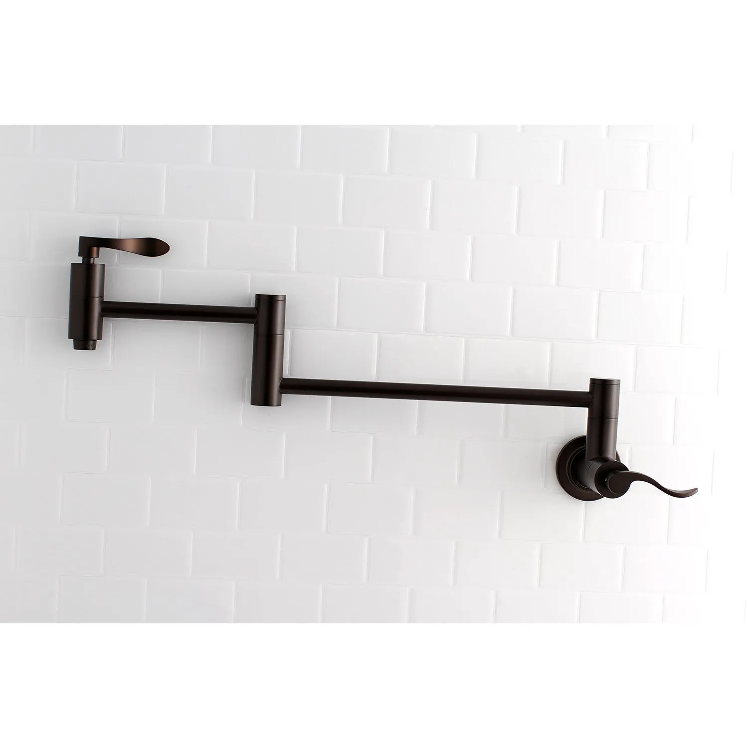 Kingston Brass KS8105DFL NuWave Wall Mount Pot Filler Faucet, Oil Rubbed Bronze