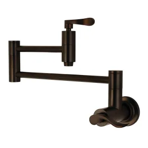 Kingston Brass KS8105DFL NuWave Wall Mount Pot Filler Faucet, Oil Rubbed Bronze