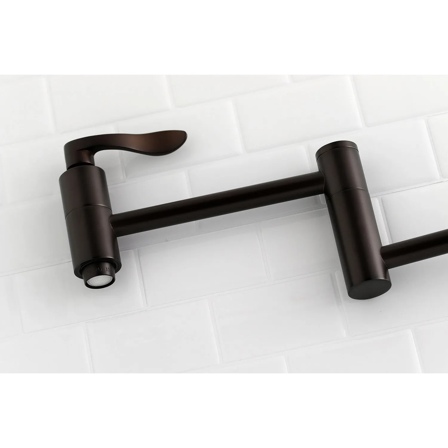 Kingston Brass KS8105DFL NuWave Wall Mount Pot Filler Faucet, Oil Rubbed Bronze