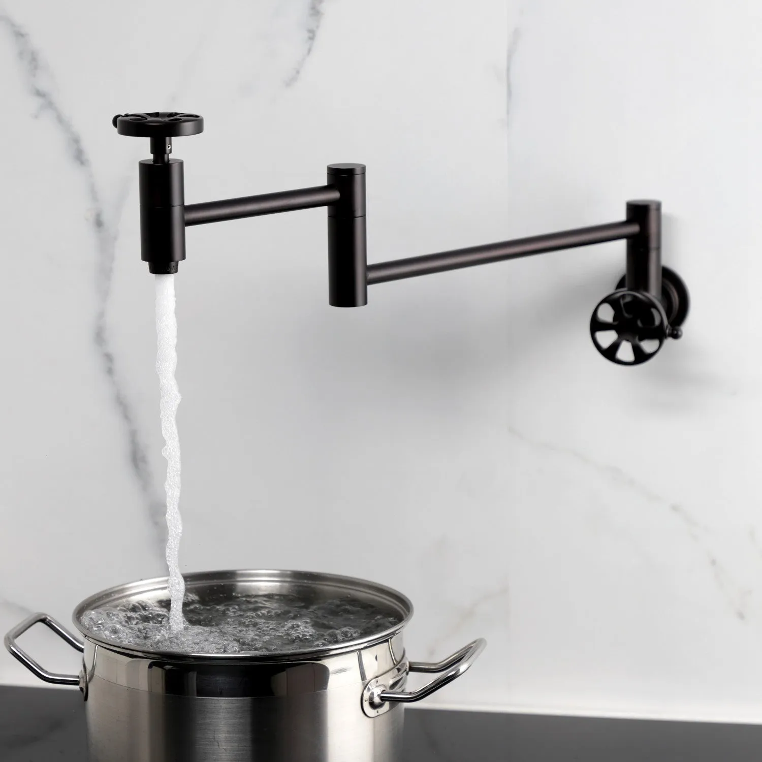 Kingston Brass KS8105RX Belknap Wall Mount Pot Filler Faucet, Oil Rubbed Bronze