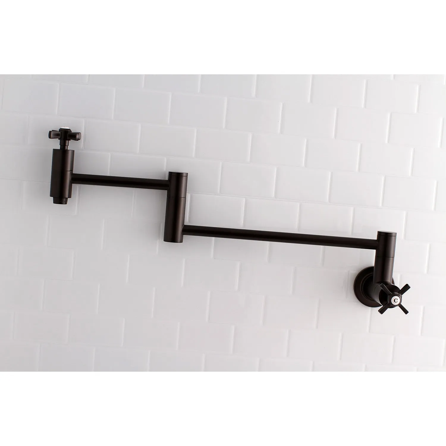 Kingston Brass KS8105ZX Millennium Wall Mount Pot Filler Faucet, Oil Rubbed Bronze