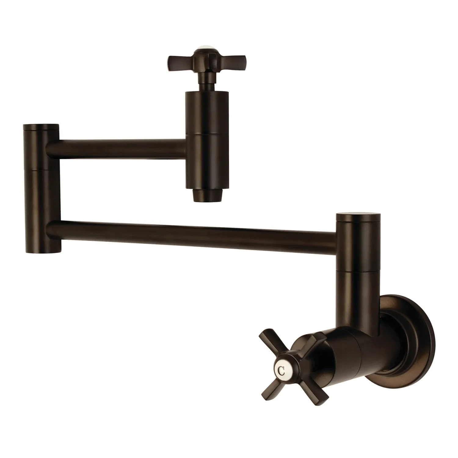 Kingston Brass KS8105ZX Millennium Wall Mount Pot Filler Faucet, Oil Rubbed Bronze