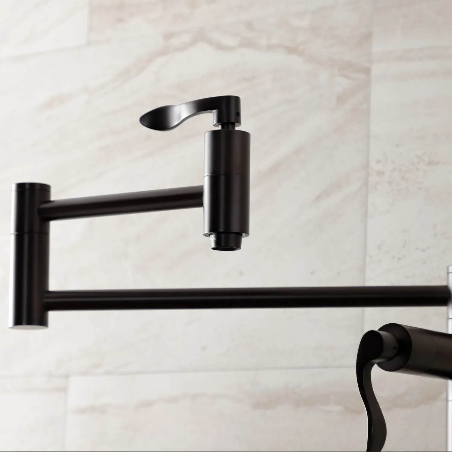 Kingston Brass KS8705DFL NuWave Deck Mount Pot Filler Faucet, Oil Rubbed Bronze
