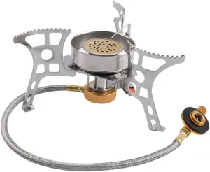 Kisangel Camping Stove Propane Windproof Outdoor Burner Compact Oven for Traveling