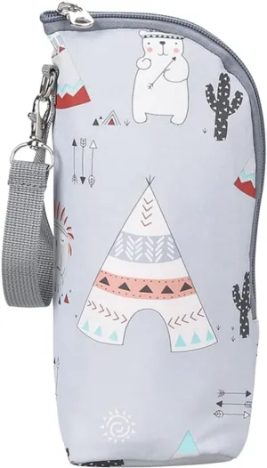 Kisangel Infant Bottles 1pc Car Milk Bottle Warmer Portable Baby Bottle Bag Insulated Milk Bottle Bag Keep Warm Carrying Sleeve Pouch for Newborn Toddler Baby Bottles
