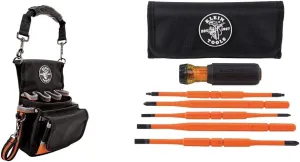 Klein Tools Tradesman Pro Tool Pouch Bundle with Insulated Screwdriver Set