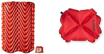 Klymit Insulated Static V 2-Person Inflatable Sleeping Pad   2 Inflatable Pillows