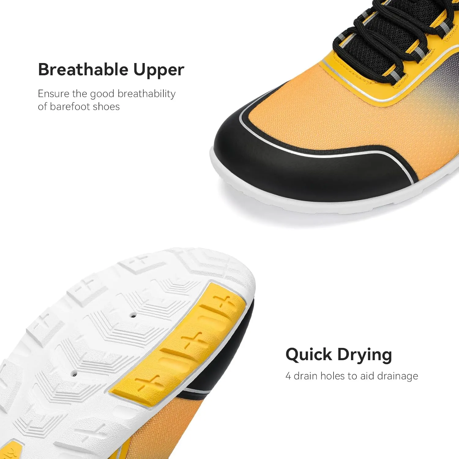 Kricely Water Shoes Men Quick Drying Outdoor Barefoot Minimalist Wide Toe Box Shoes Grounded Footwear for Beach Fishing Fitness Workout Athletic Sneakers