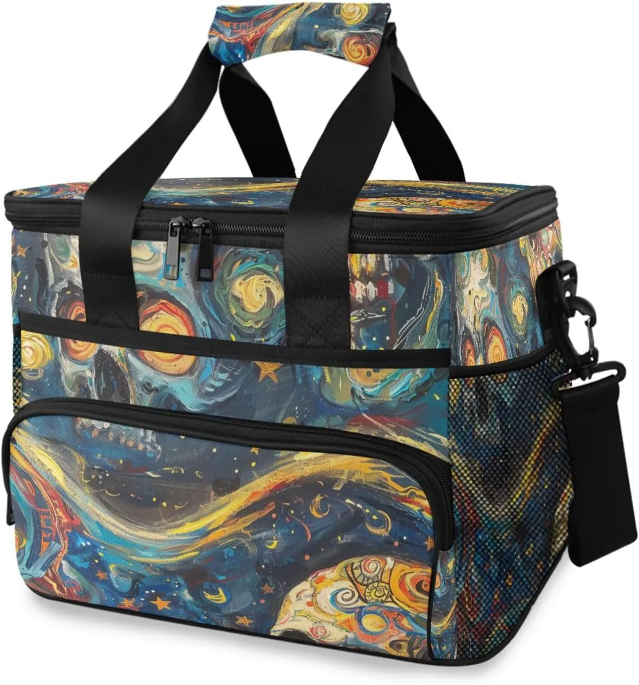 Kull Skeleton Funny Glaxy Cooler Bag Insulated Cooler Soft Sided Cooler 24 Can Portable Picnic Bag Large Leakproof Lunch Bag Box for Beach Grocery Camping Travel Car Men Women