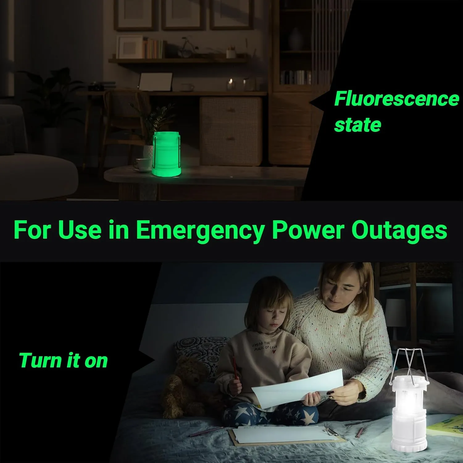 KUNHE LED 20 Pack Glow-in-The-Dark Camping Lanterns Battery Powered (Includes 60 AA Alkaline Batteries) 350 Lumens IPX4 Water Resistant Lanterns for Power Outages Emergency Hurricane Storms