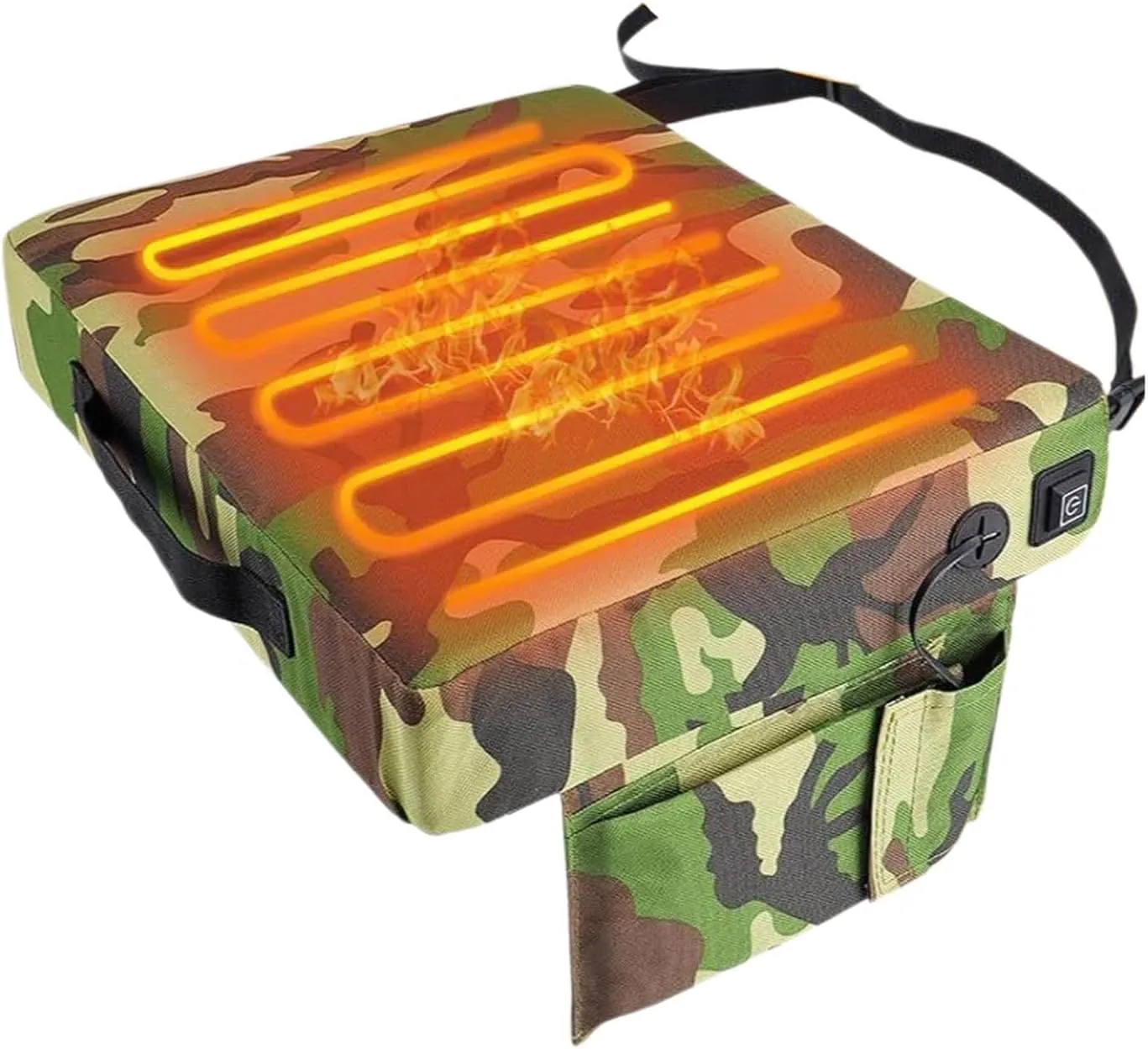 LAFANDE Heated Seat Cushion, Hunting Seat Tree Stand, Heated Stadium Seats, Portable Heated Seat with 3 Heat Setting for Hunting, Camping, Fishing, for Fishing Concert