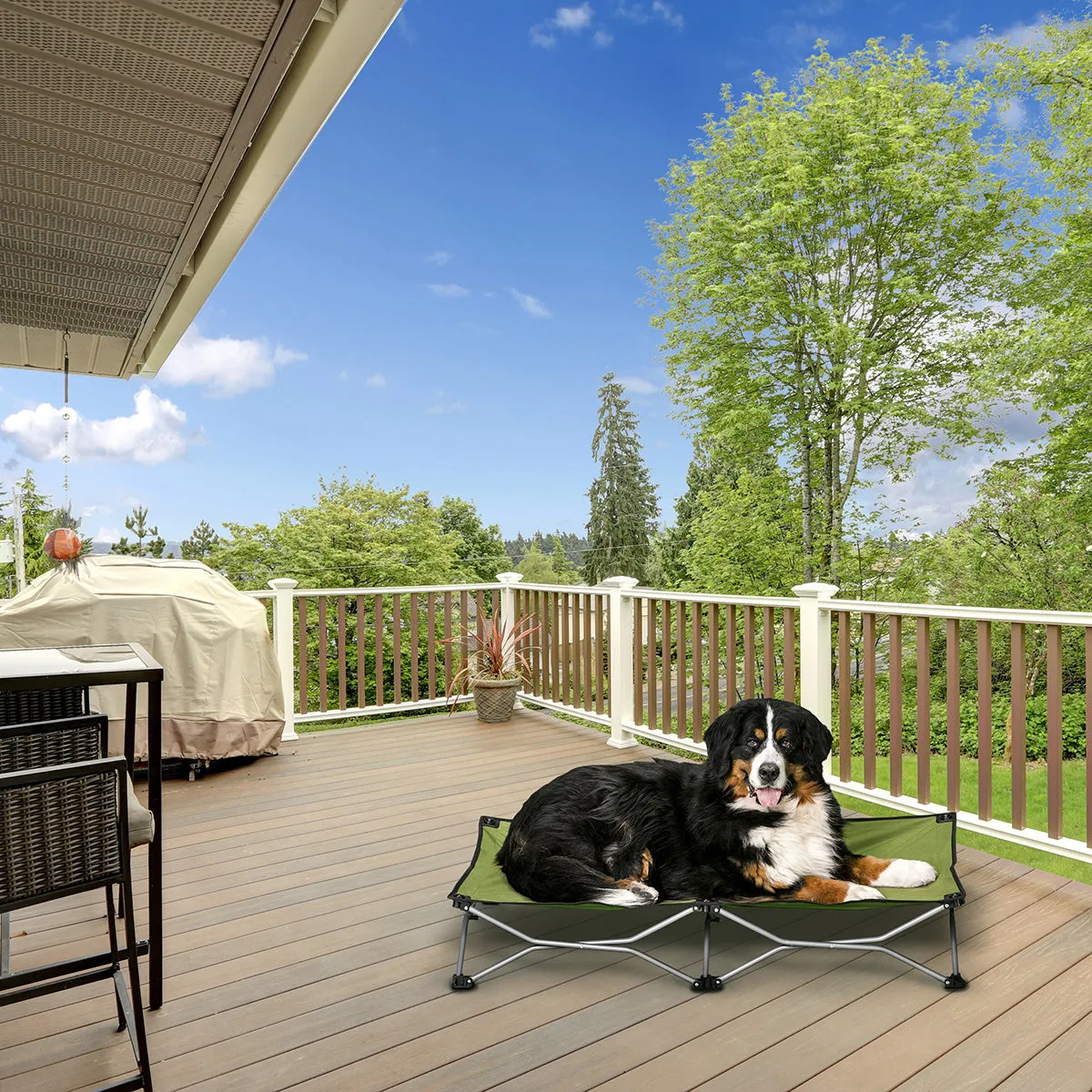 Large Portable Pup Pet Bed - Green