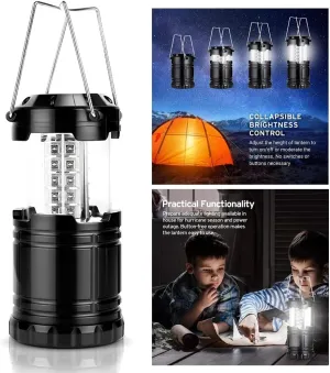 LED Camping Lantern 190LM Super Bright IPX4 Water Resistant Portable Emergency Lights for Hurricane Storms Outages Collapsible (2)