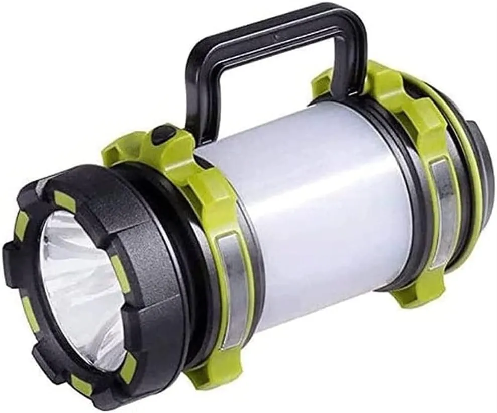 LED Camping Lantern, Brightest Flashlight, USB Rechargeable, IPX4 Waterproof, Perfect for Hurricane Emergency, Outdoor, Hiking and Home (Green)
