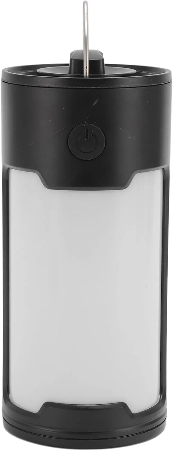 LED Camping Lantern, Rechargeable, 2 Gears, Lightweight, Portable, Long Battery Life, High Brightness for Power Outages, Night Riding Camping with 1200mAh Battery, 5W 1000LM, ABS